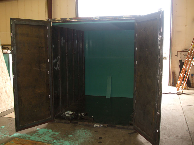 custom fabricatied steel container